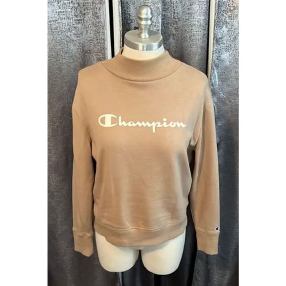 Champion Sweaters - Champion Logo Mock Neck Sweater